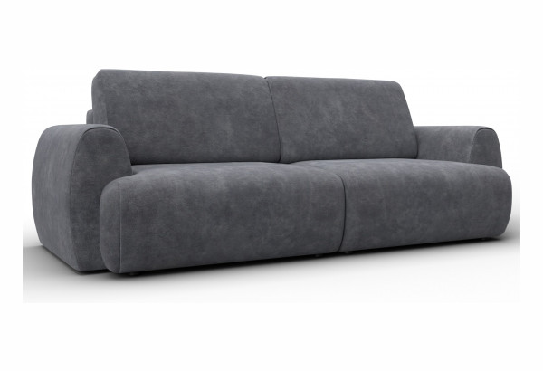 Диван прямой Лига-115 НПБ BRUT 16 темно-серый (Велюр) - главное фото