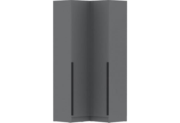 Шкаф "Мадрид" угловой, угол прямой, серый графит - главное фото