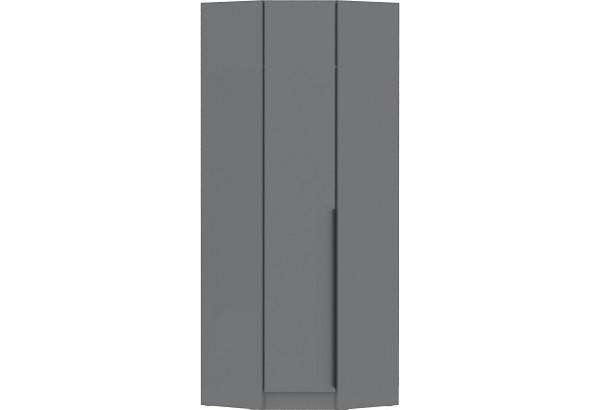 Шкаф "Мадрид" угловой, угол скос, серый графит - главное фото