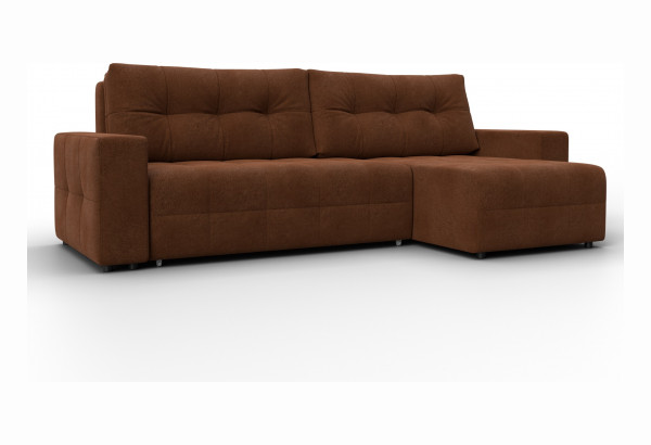 Диван угловой Лига-122 угол универсальный LAIM 14 терракотовый (Велюр) - главное фото