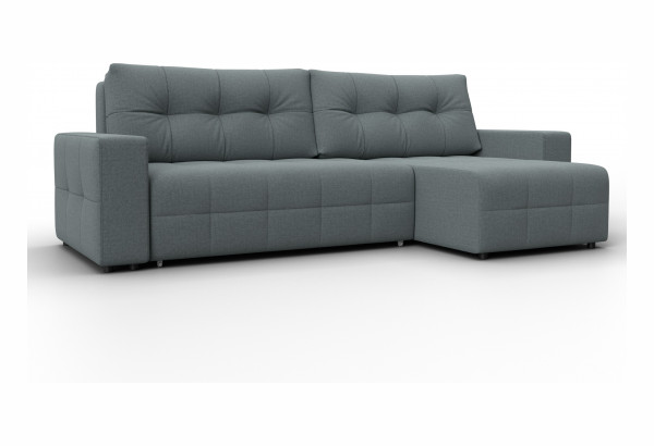 Диван угловой Лига-122 угол универсальный Амур 07 серый (Рогожка) - главное фото