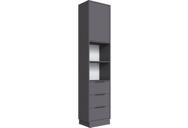 Шкаф "Мадрид" (0,35) торцевой, 3 ящика, серый графит - главное фото