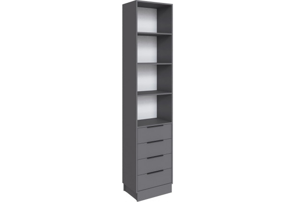 Шкаф "Мадрид" (0,35) торцевой, 4 ящика, серый графит - главное фото