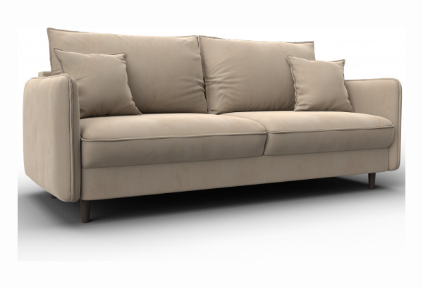 Диван прямой Лига-064 НПБ SEVEN 729 бежевый (Велюр) - главное фото