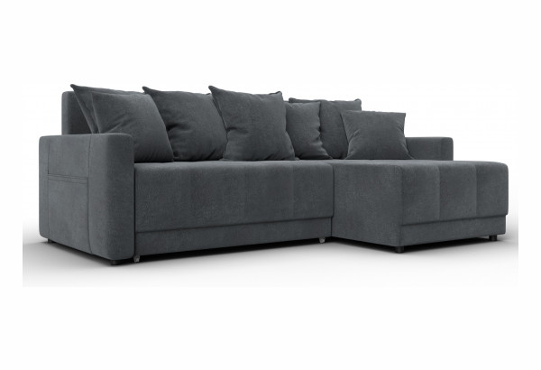 Диван угловой Лига-125 угол универсальный LAIM 23 светло-серый (Велюр) - главное фото