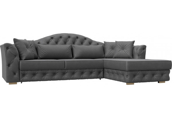 Диван угловой Артис правый угол JOLY 13 серый (Замша) - главное фото